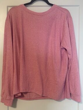 Zenana Outfitters Heathered Rose Pink Crewneck Shirt brand new
